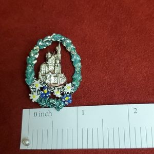 Austrian hand painted pendant Costume Jewelry